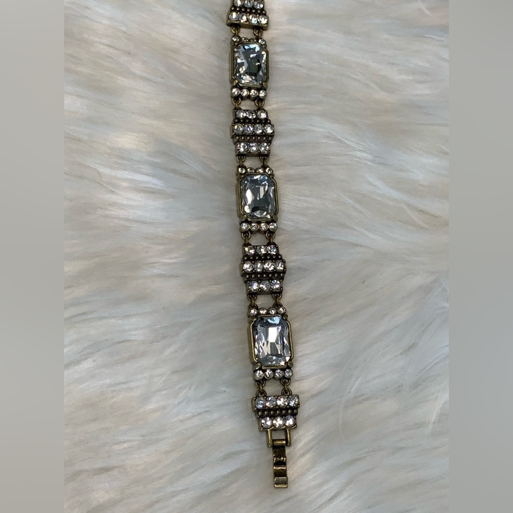 (256)Lia Sophia Gold &Crystal Bracelet